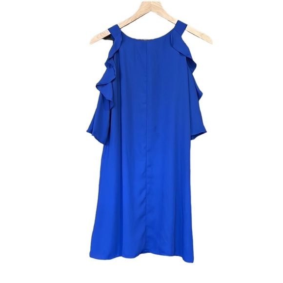 B. Darlin Off-Shoulder Dress Cobalt Blue Size 6 - Picture 5 of 8